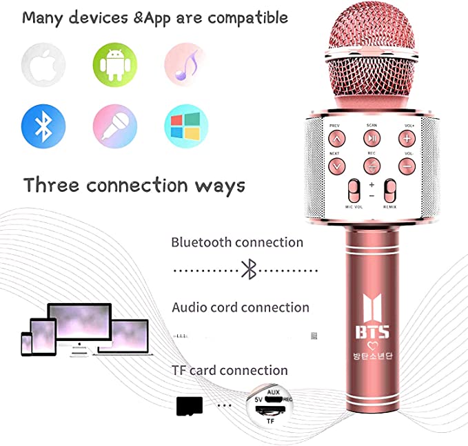 Wireless Microphone HIFI Speaker Bluetooth Singing Subwoofer Karaoke Handheld KTV WS-858 with voice changing function