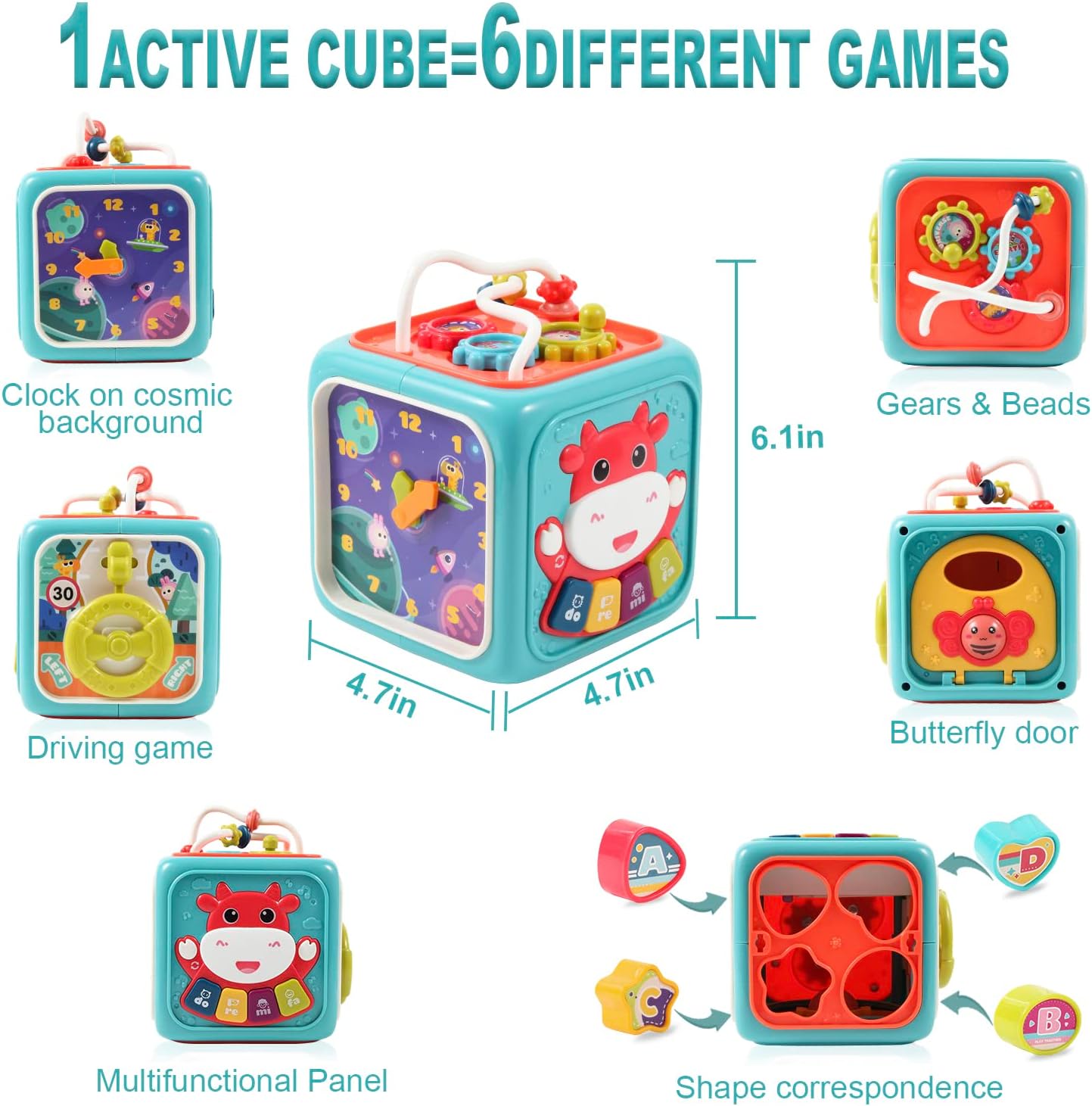 Activity Cube Box 6 in 1 No 688-57