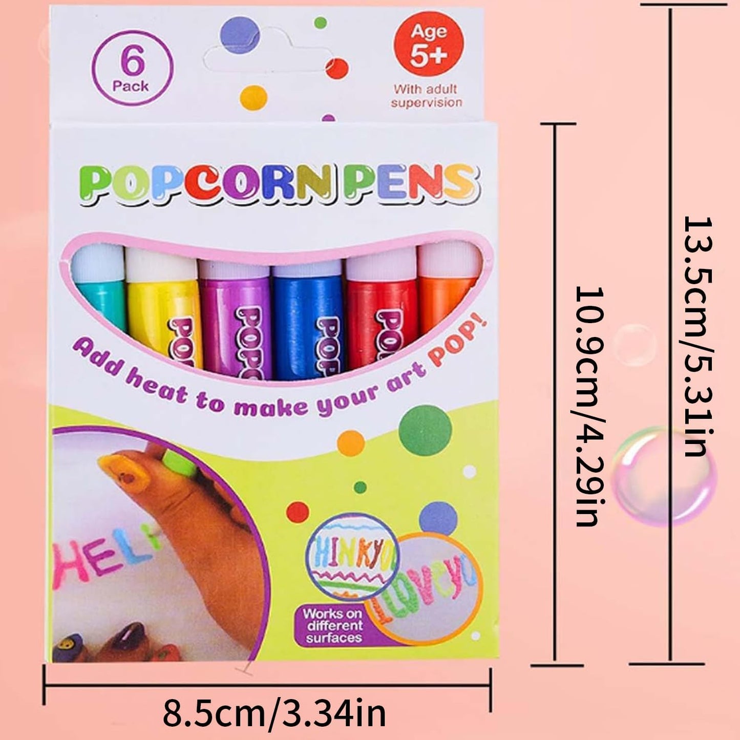 Magic 3D Popcorn Pens DIY Puffy Bubble Drawing Pens Kit MAS KIDZ