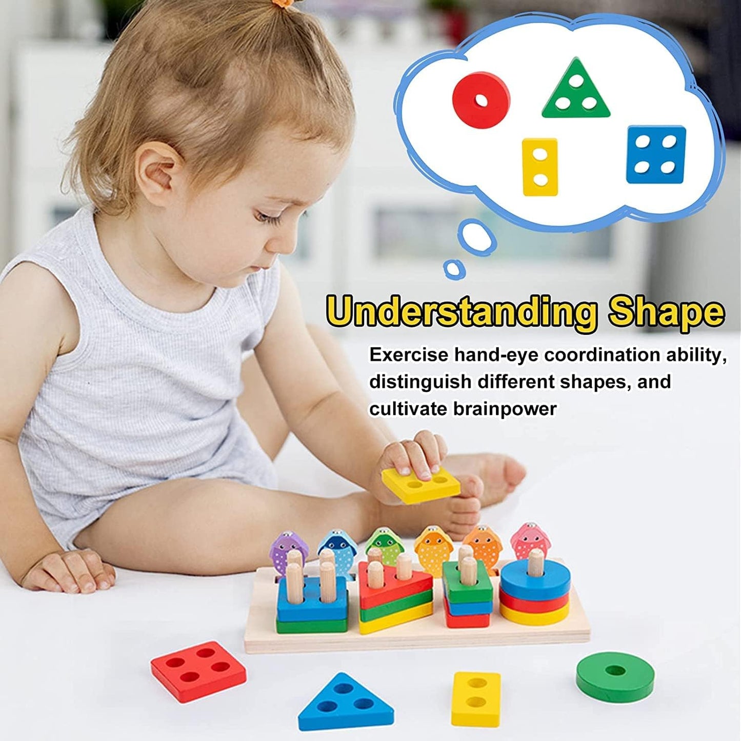 2 in 1 Fishing Column 6 fishes and 4 shapes