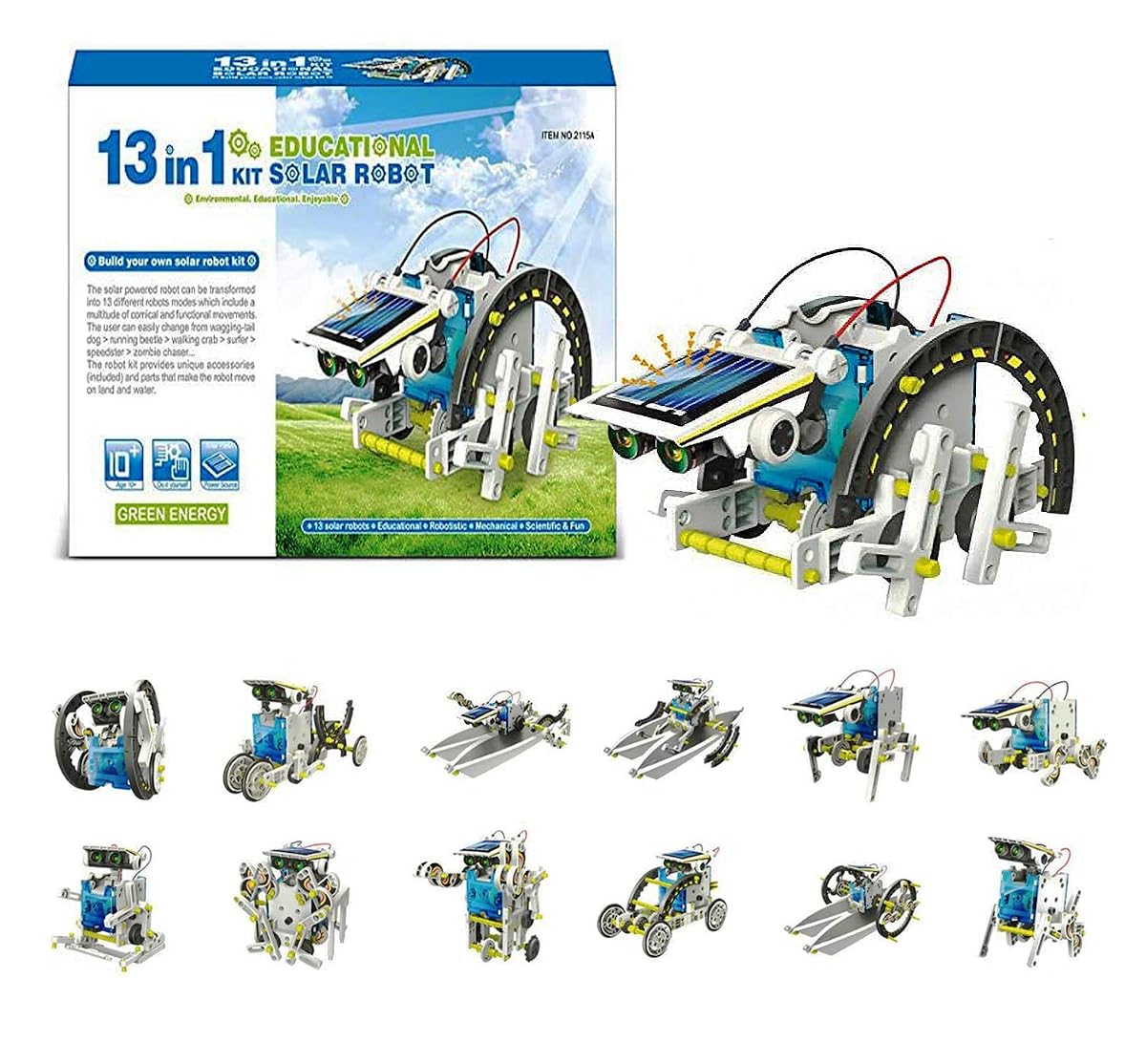13 in 1 Educational Solar Robot Kit for Kids 2115A