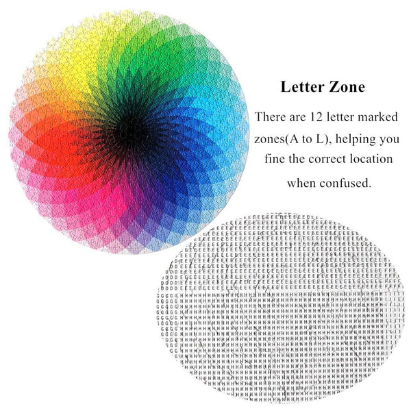 Round puzzle rainbow circle 1000 pieces MAS KIDZ
