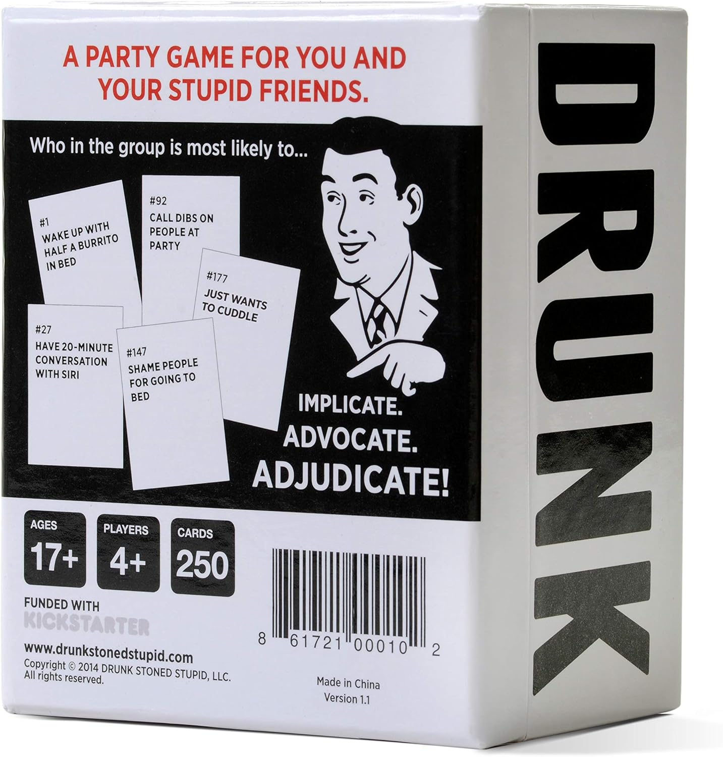 Drunk Stone Or Stupid 0162E A Party Game Card Game MAS KIDZ