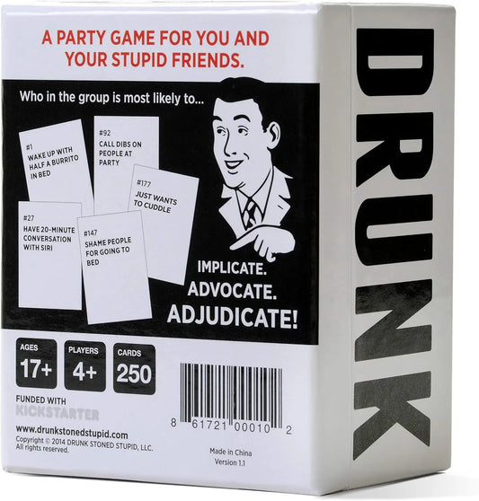 Drunk Stone Or Stupid 0162E A Party Game Card Game MAS KIDZ