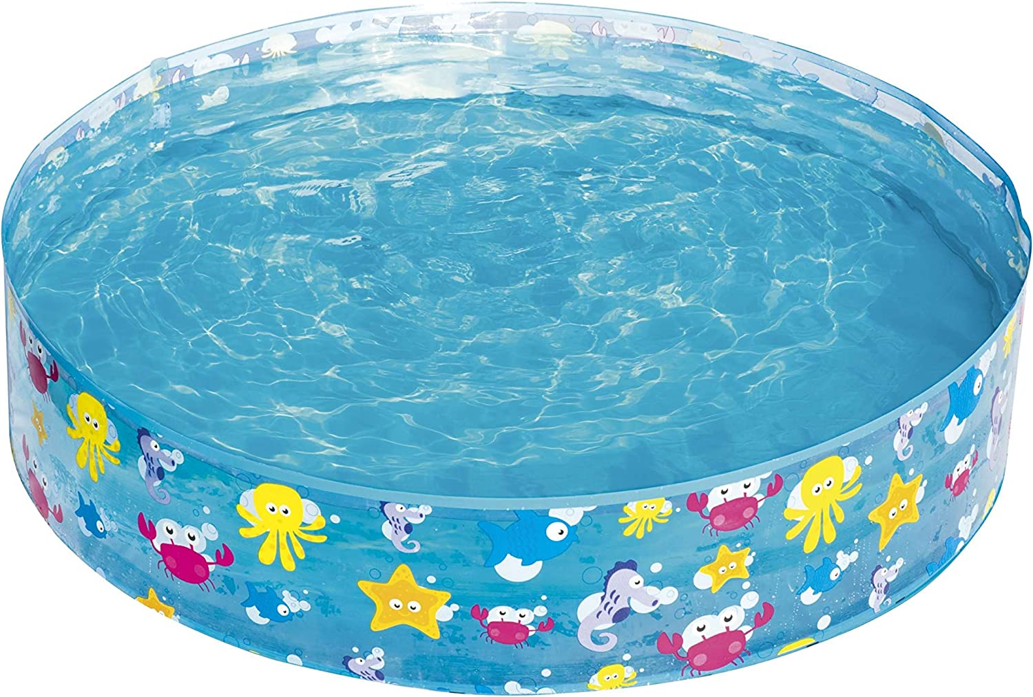 Bestway Inflatable Pool 48" x H10" 1.22m x H25cm 55028 Airless Swimming Pool Fill 'N Fun Sparking Sea Pool MAS KIDZ