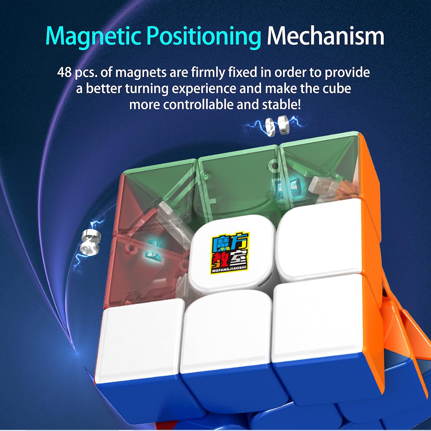Rubik’s Cube Moyu RS3M 2021 MagLev 3x3 Magnetic Speed Cube, Professional 3x3 Stickerless Speed Cube, Upgraded Version of Moyu RS3M 2020 (RS3 M 2021 MagLev Pro Version) MAS KIDZ
