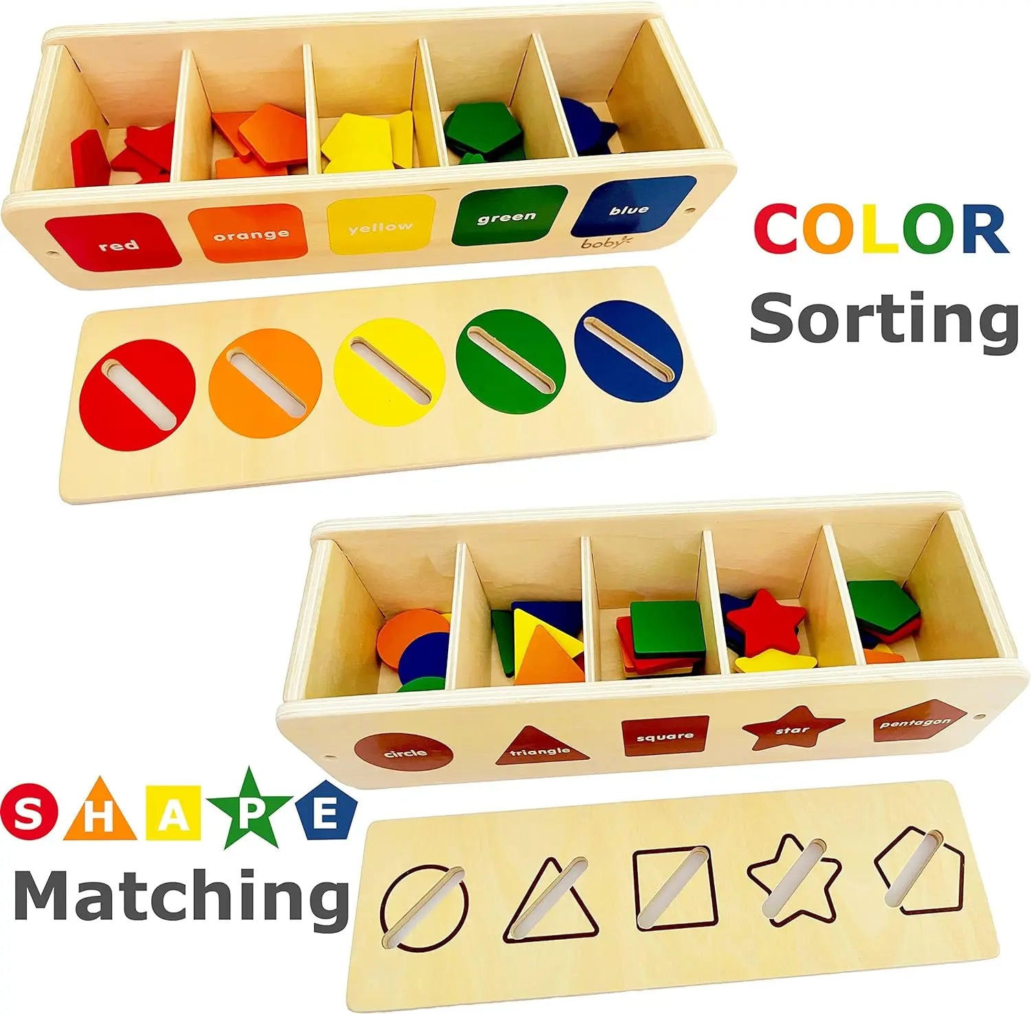 Sorting Games Diy Box Wooden Sorting Box 02 24-25 Shape and Color Sorting Activity – MAS KIDZ