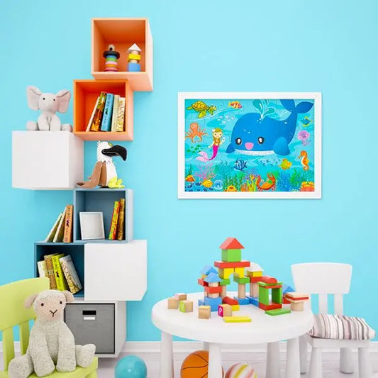 Ocean World Jumbo Floor Puzzle maskidz-3dm