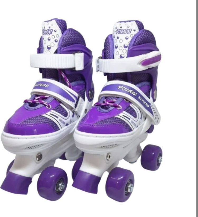Quad Roller Skates 2 Rows 4 Wheels  Without Safety Gears Sakting Shoes