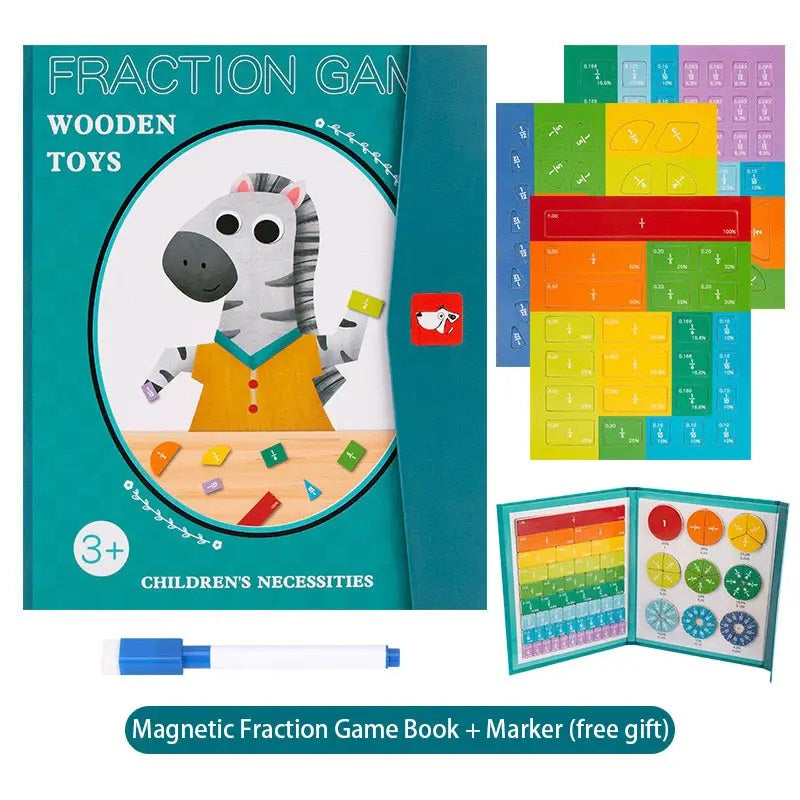 Fraction Game Magnetic Wooden Toy