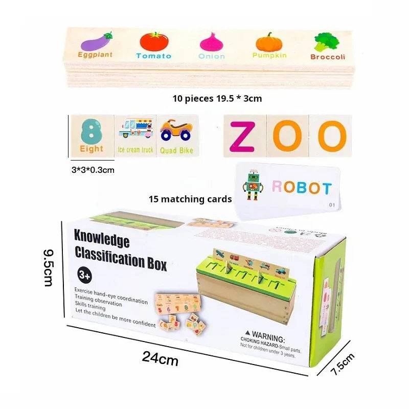 Wooden Knowledge Classification Box MAS KIDZ