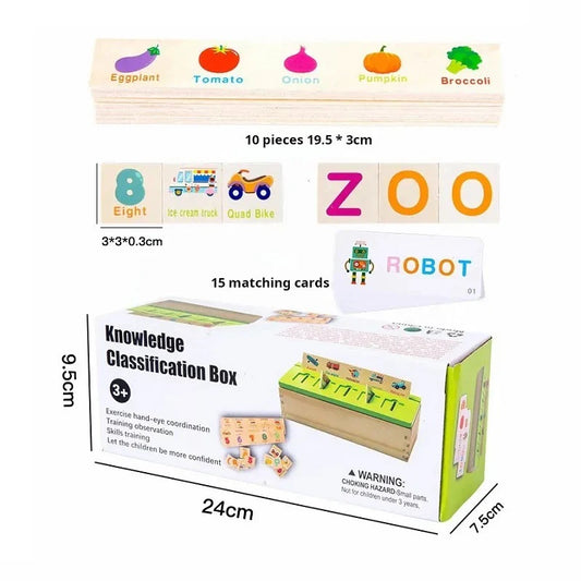 Wooden Knowledge Classification Box MAS KIDZ