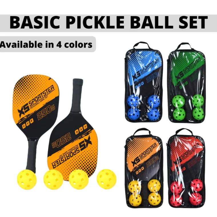 Pickle Ball 2 racket 4 ball XS Sportster Wizal