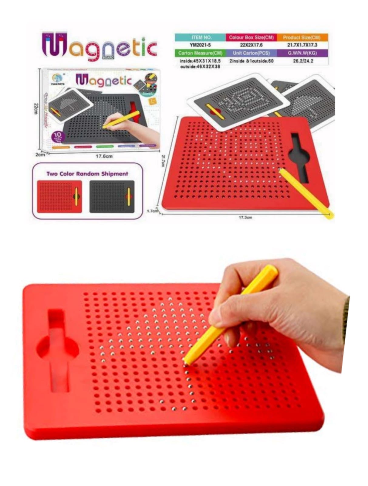 Magnetic Drawing Board small 380 ball Model No YM2021-5