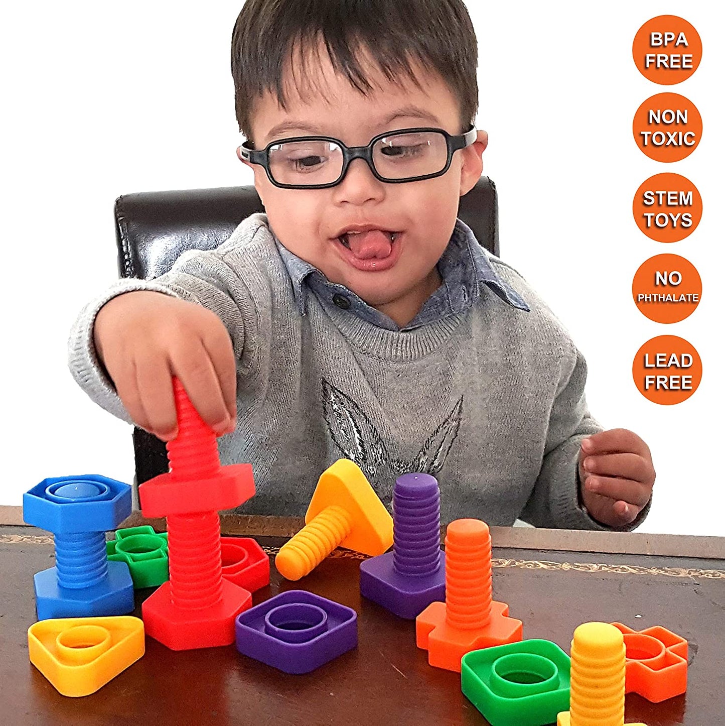 Screw and Nut Blocks for kids