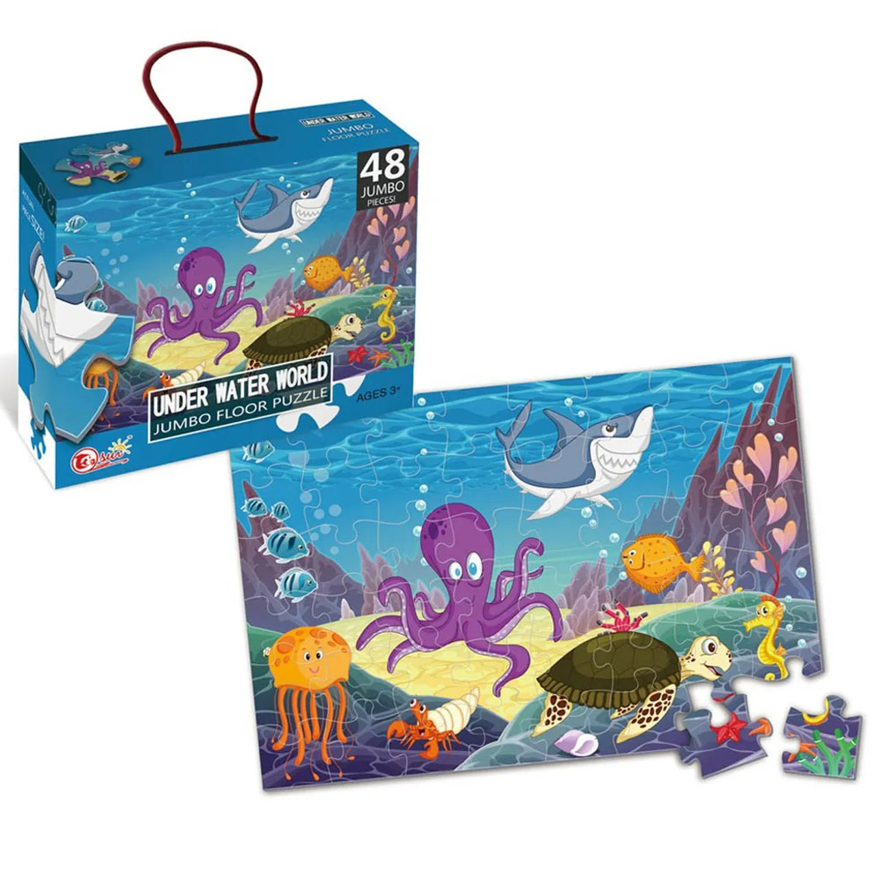 Under water world Jumbo Floor puzzle 48pcs 88136 puzzle size 90x60 MAS KIDZ