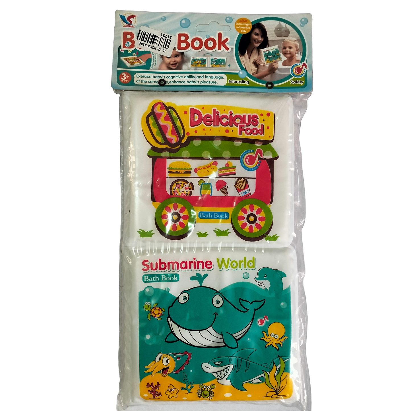 Baby Bath Books Waterproof Floating Toy Soft PVC Non-Toxic Early Learning Bath Time Fun