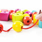 Shape Building Blocks Available rope connection wooden lacing toy DN-401
