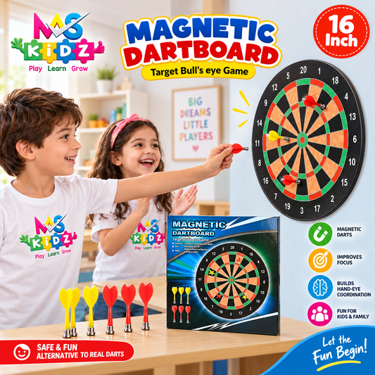 Magnetic Dartboard 16 inch Target Game for kids