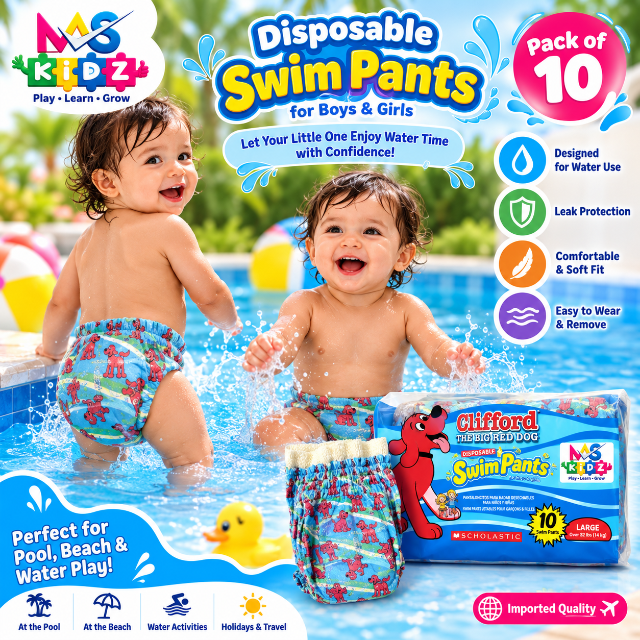 Disposable swim pants for babies and kids – imported swim diapers by MAS KIDZ