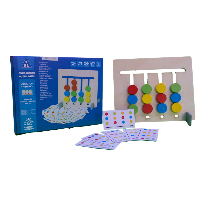 Four Color Logic Game Fruits Wooden