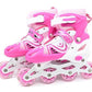 Adjustable Inline Roller Skates – Includes 6-Piece Safety Gear Set