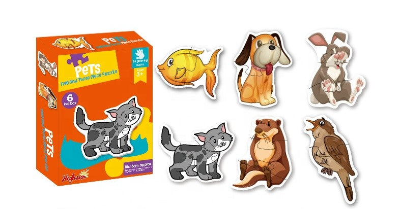 Pets Two and Three Piece Puzzle 88066 maskidz-3dm