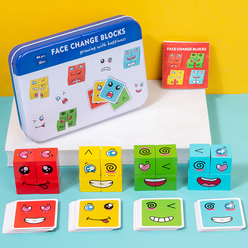 Face Change Block 64 pieces in tin MZ0270 MAS KIDZ