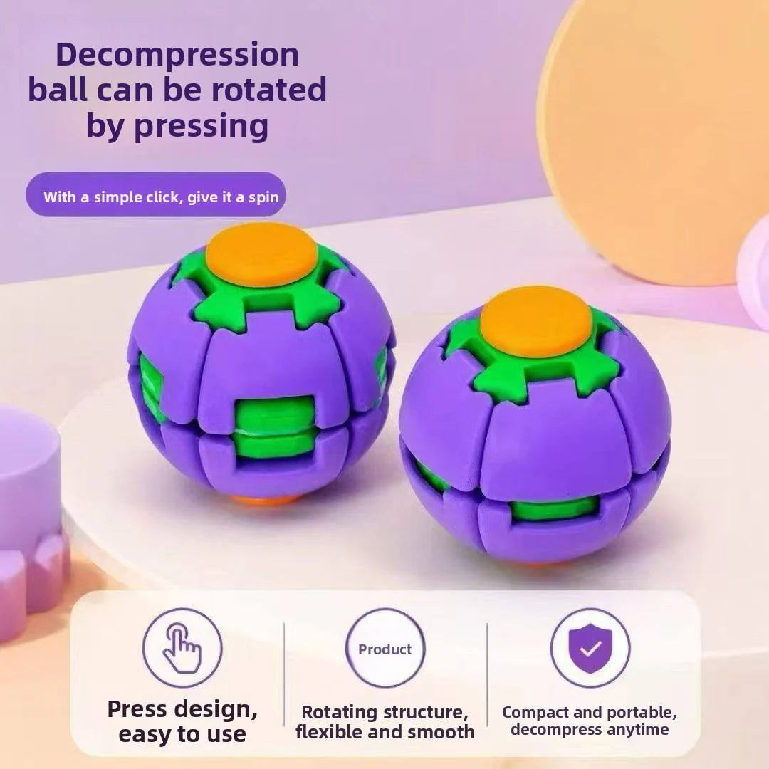 Spinning Flat Ball 3D Spinning Fidget Ball Toy MAS KIDZ