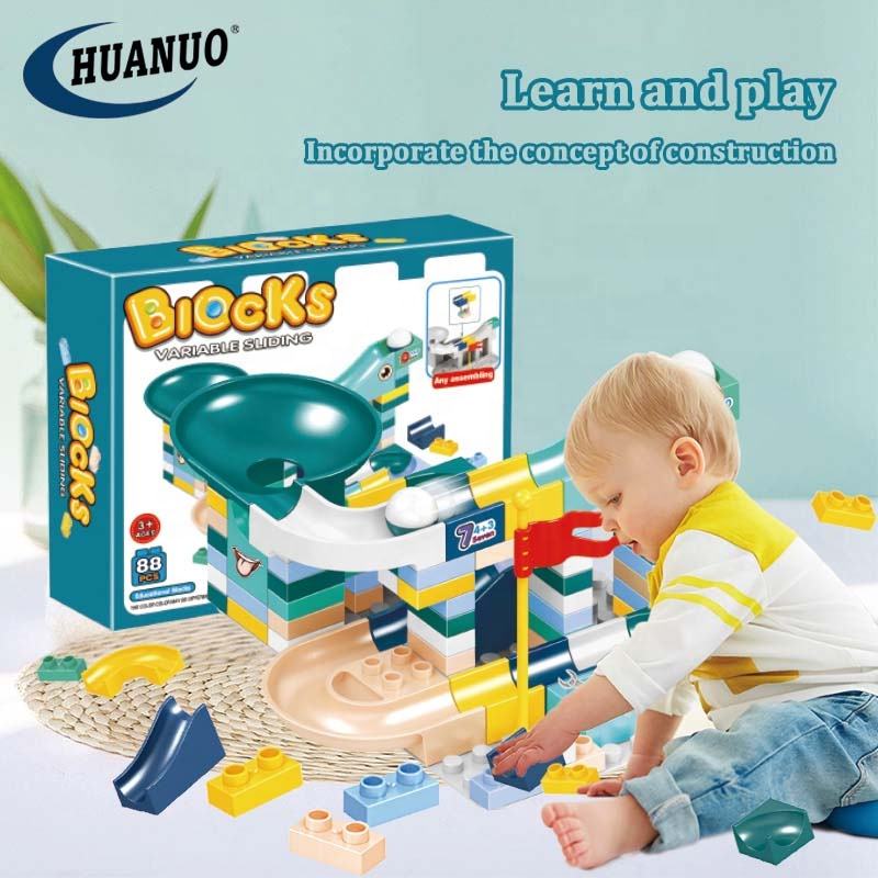 Blocks Variable Sliding 88 pieces Marble Run Race Track Lego