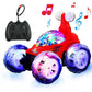 Remote Control Stunt Car 360° Rotating LED Light & Music Rechargeable RC Car for Kids