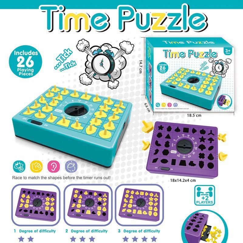 Time Puzzle Shape Matching Game for Kids