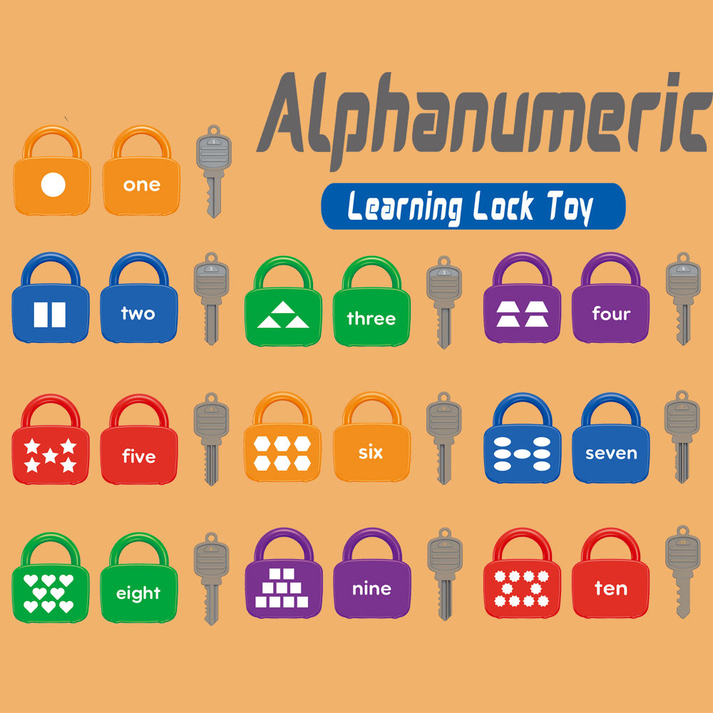 Alphanumeric Learning Lock Toy 206 MAS KIDZ