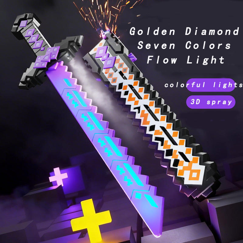 Golden Diamond Seven Colors Flow Light Sword