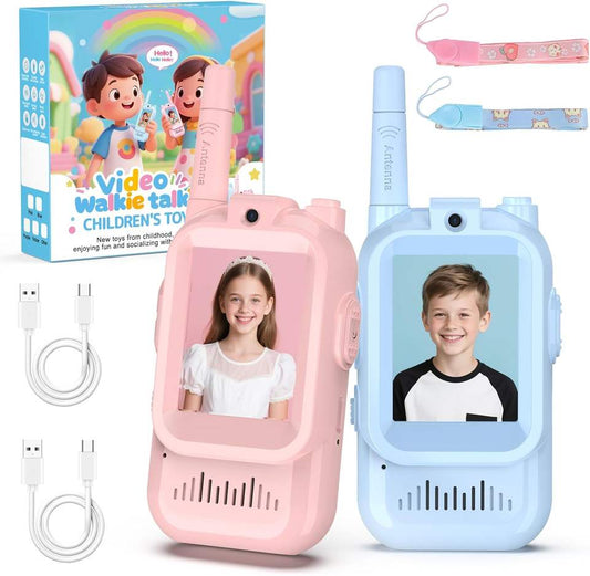 2-in-1 Kids Video Walkie Talkie with Camera & IPS Screen MAS KIDZ