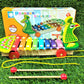 Peacock knock qin wooden xylophone with pull along rope