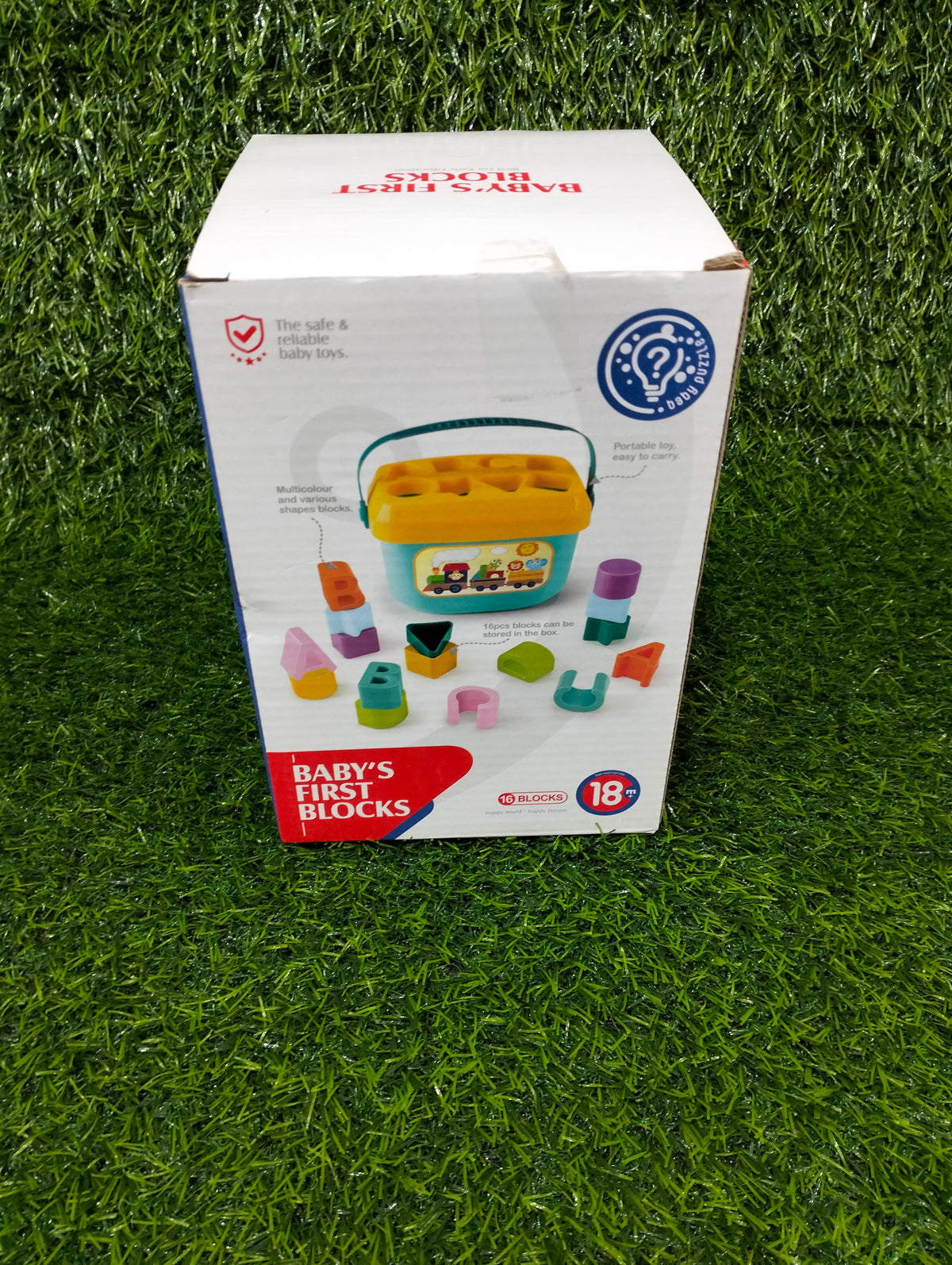 Baby Shape Sorter Bucket Toy – 16 Pcs Educational Blocks