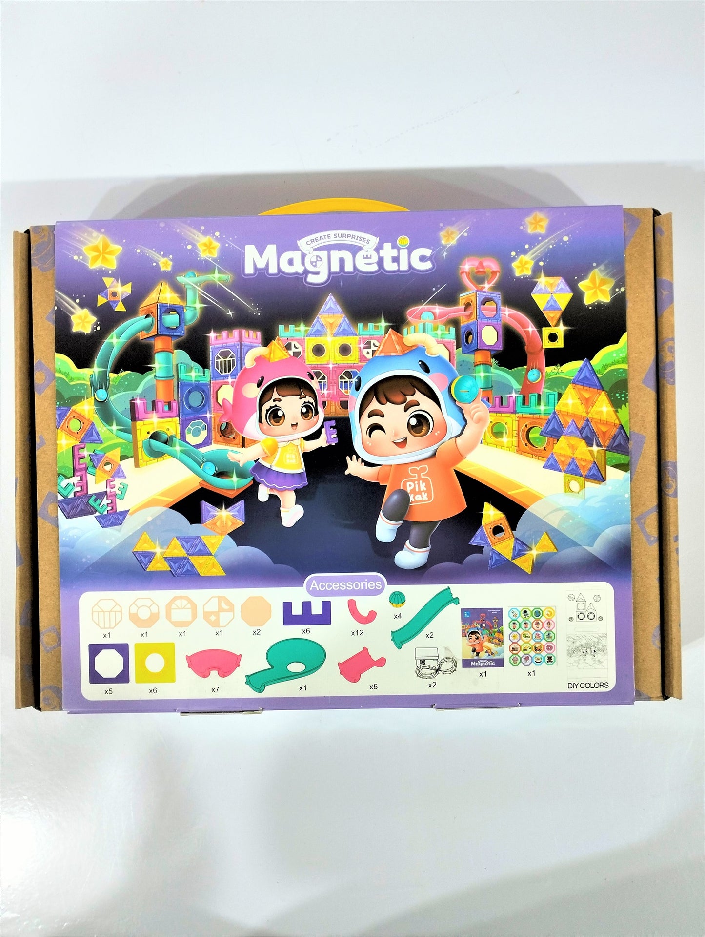 Magnetic Tile 56 Pieces Create Surprises MAS KIDZ