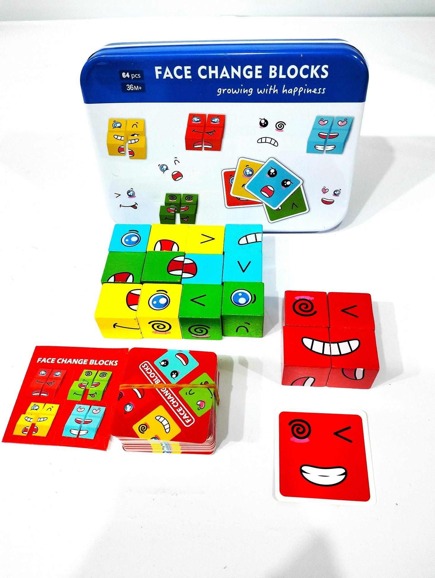 Face Change Block 64 pieces in tin MZ0270 MAS KIDZ
