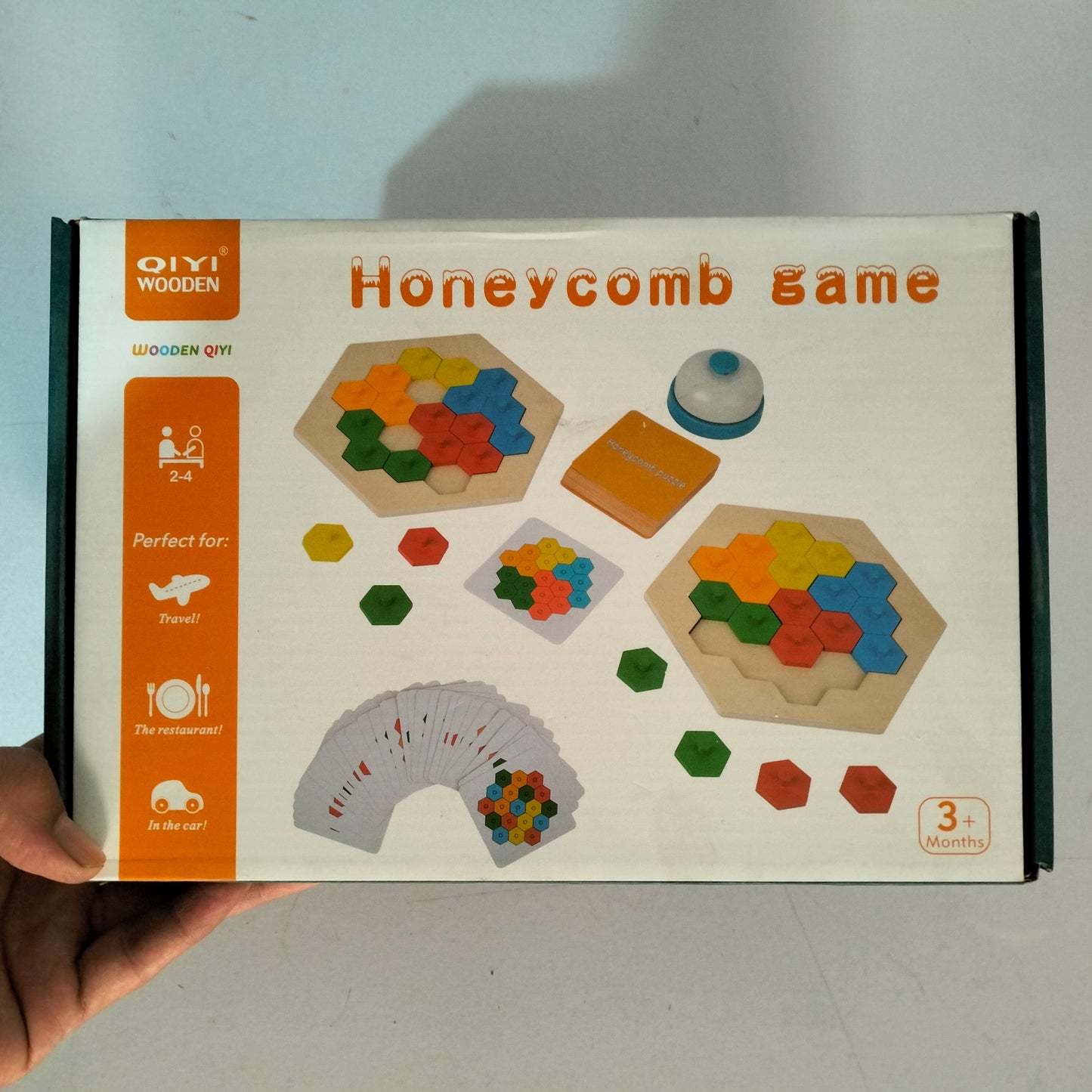 Wooden Honeycomb Shape Puzzles 2 Players Challenge Game