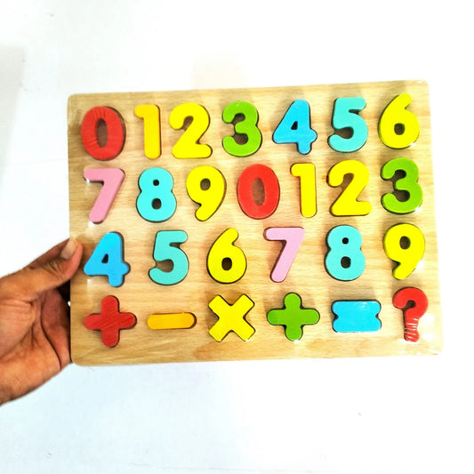 Wooden 3D Number 0-9 0-9 and +- etc imported Maskidz
