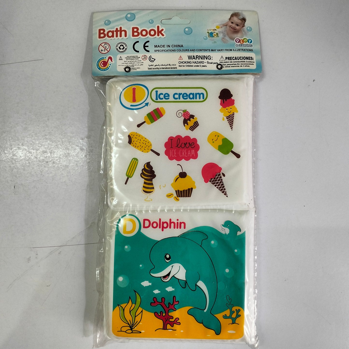 Baby Bath Books Waterproof Floating Toy Soft PVC Non-Toxic Early Learning Bath Time Fun