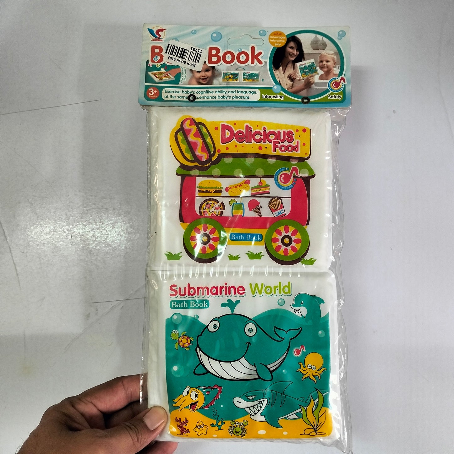 Baby Bath Books Waterproof Floating Toy Soft PVC Non-Toxic Early Learning Bath Time Fun