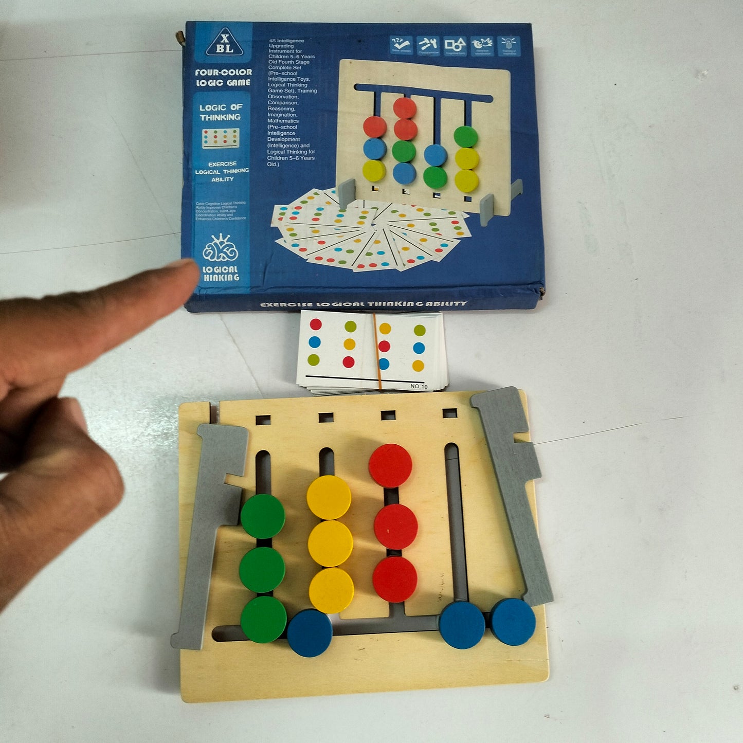 Four Color Logic Game Fruits Wooden