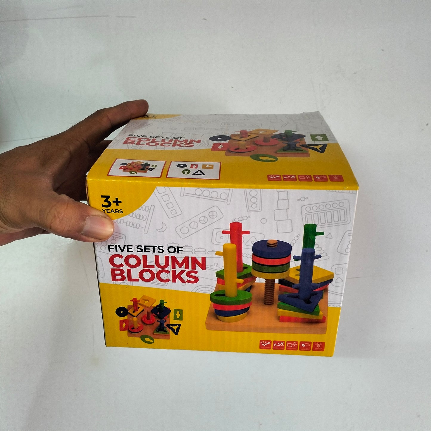 Wooden Five Sets of Column Blocks