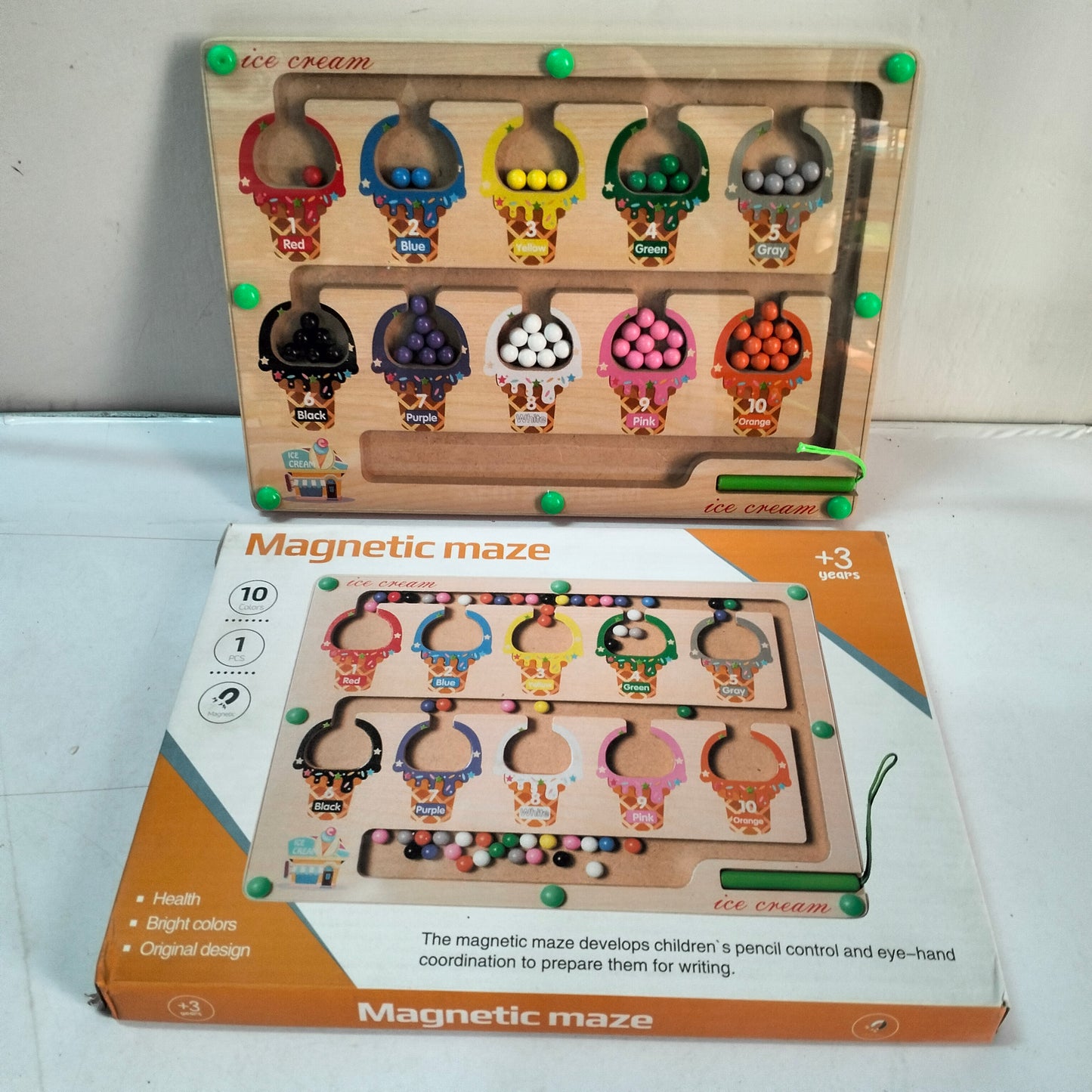 Magnetic Maze Ice Cream BTE-005 wooden