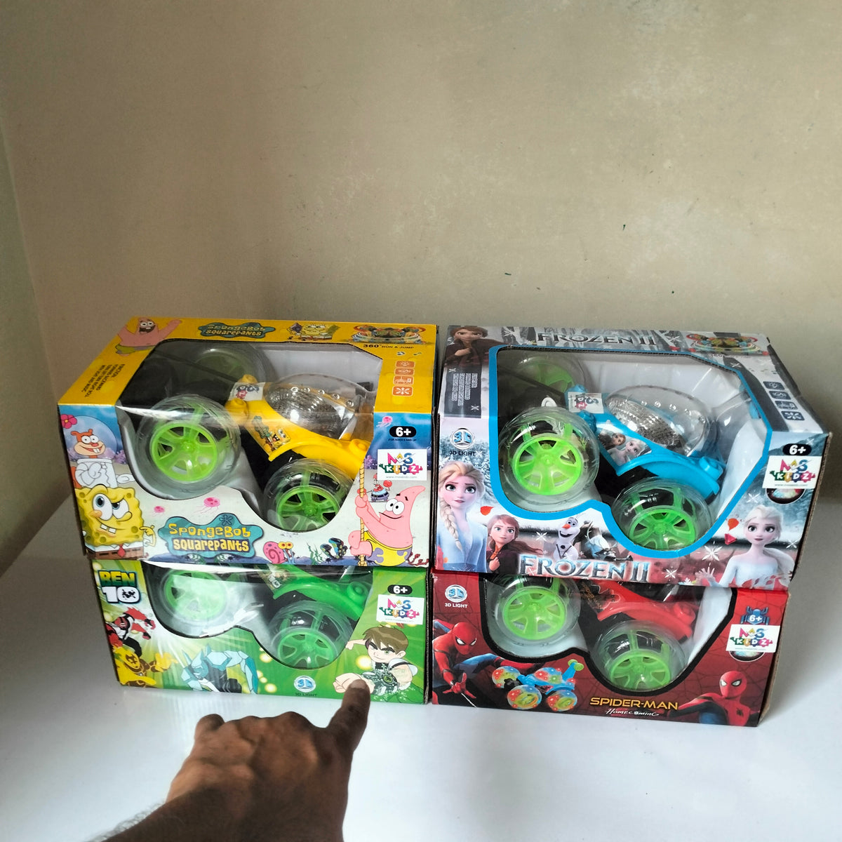 Remote Control Stunt Car 360° Rotating LED Light & Music Rechargeable RC Car for Kids