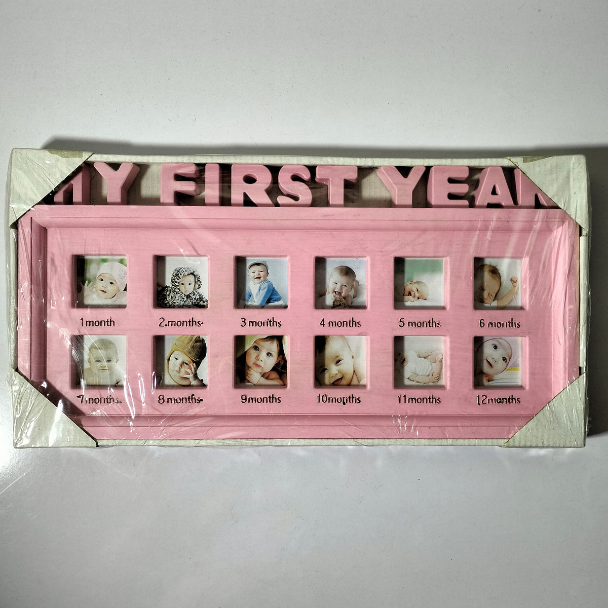 My First Year Baby Photo Frame – Capture Every Precious Milestone – Blue Pink Purple