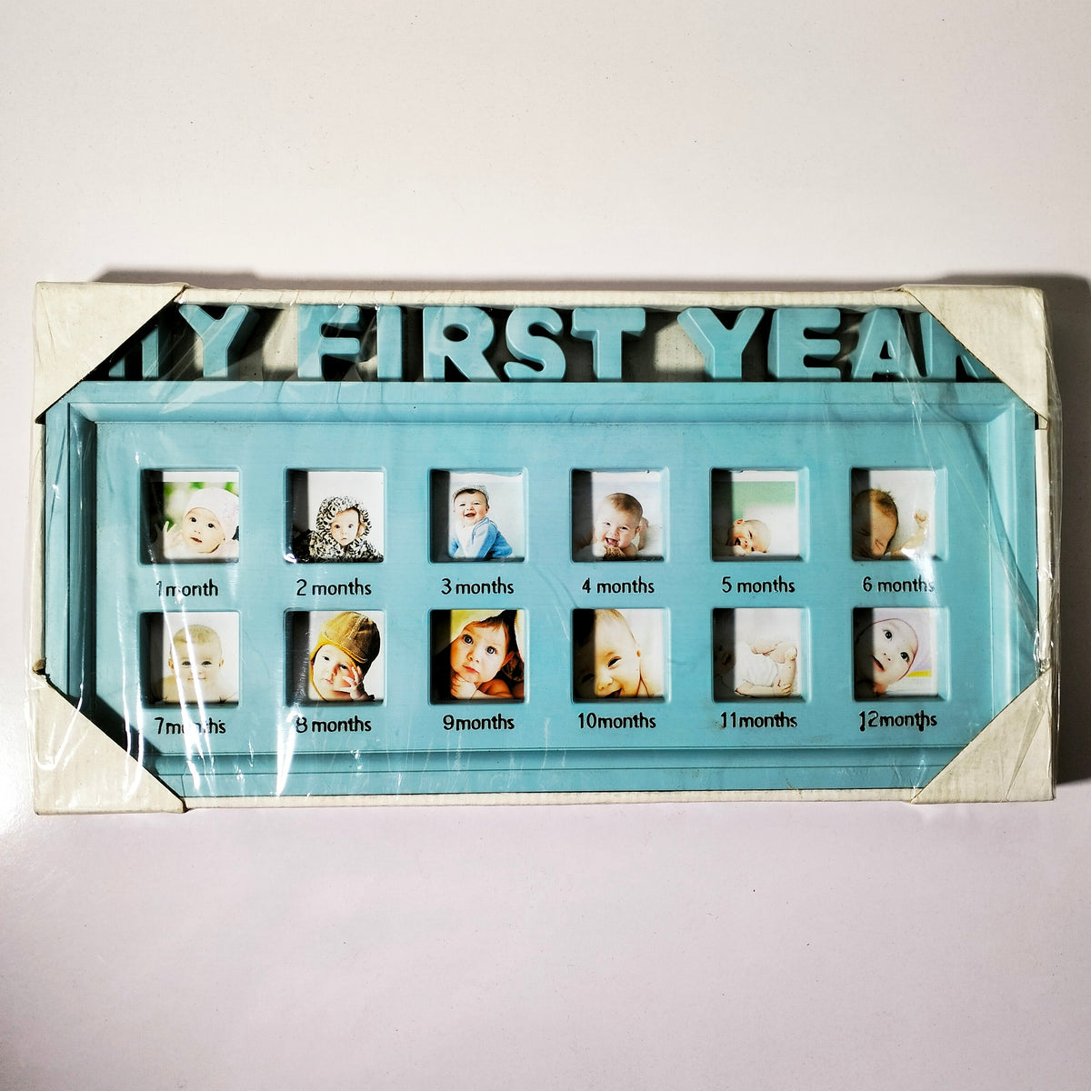 My First Year Baby Photo Frame – Capture Every Precious Milestone – Blue Pink Purple