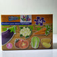 34 piece vegetable teaching jigsaw puzzle box showing carrot tomato cabbage cauliflower eggplant and potato